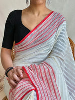 Load image into Gallery viewer, Red Stripes (Khadi Handloom Cotton)
