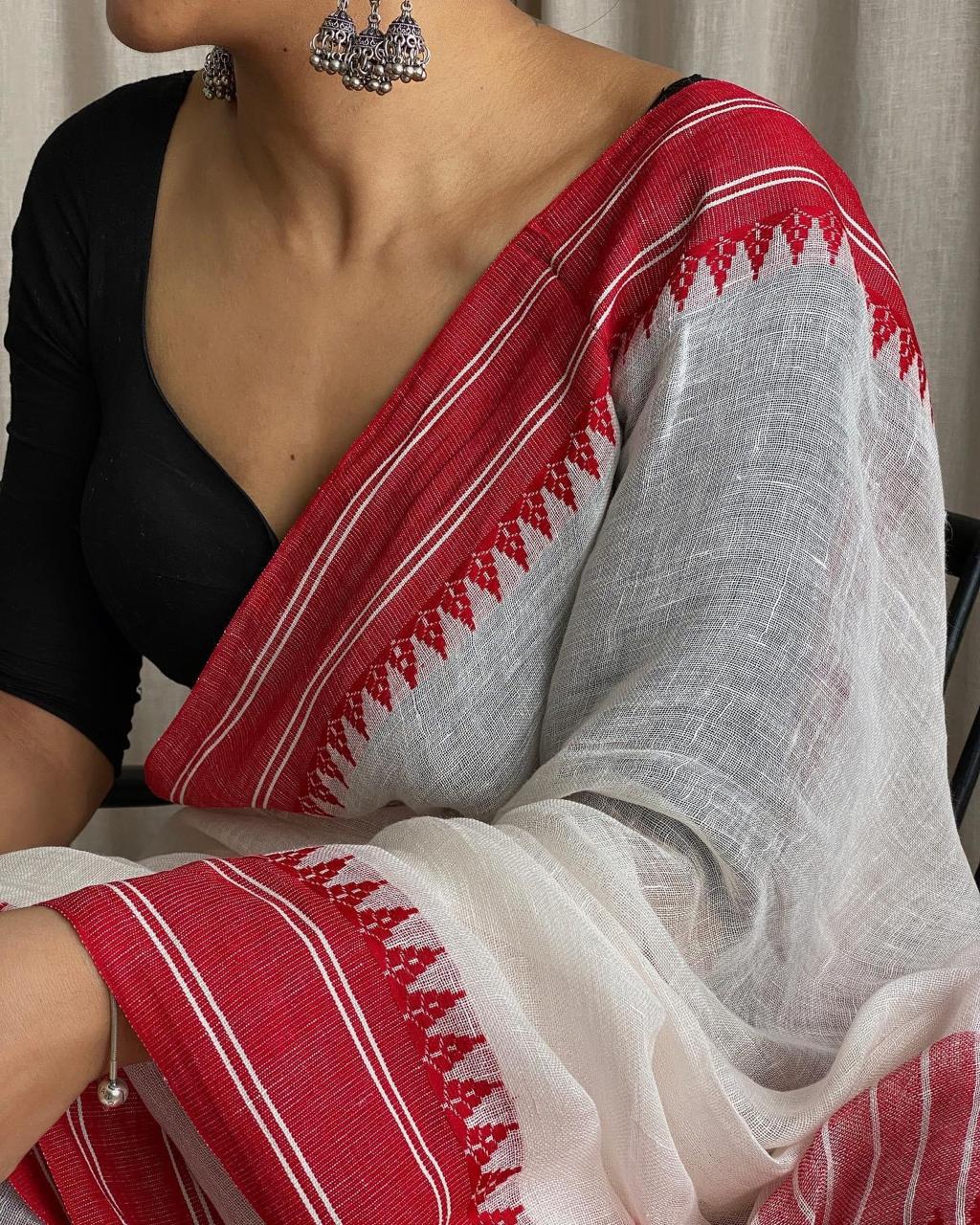 Red Temple (Khadi Handloom Cotton)