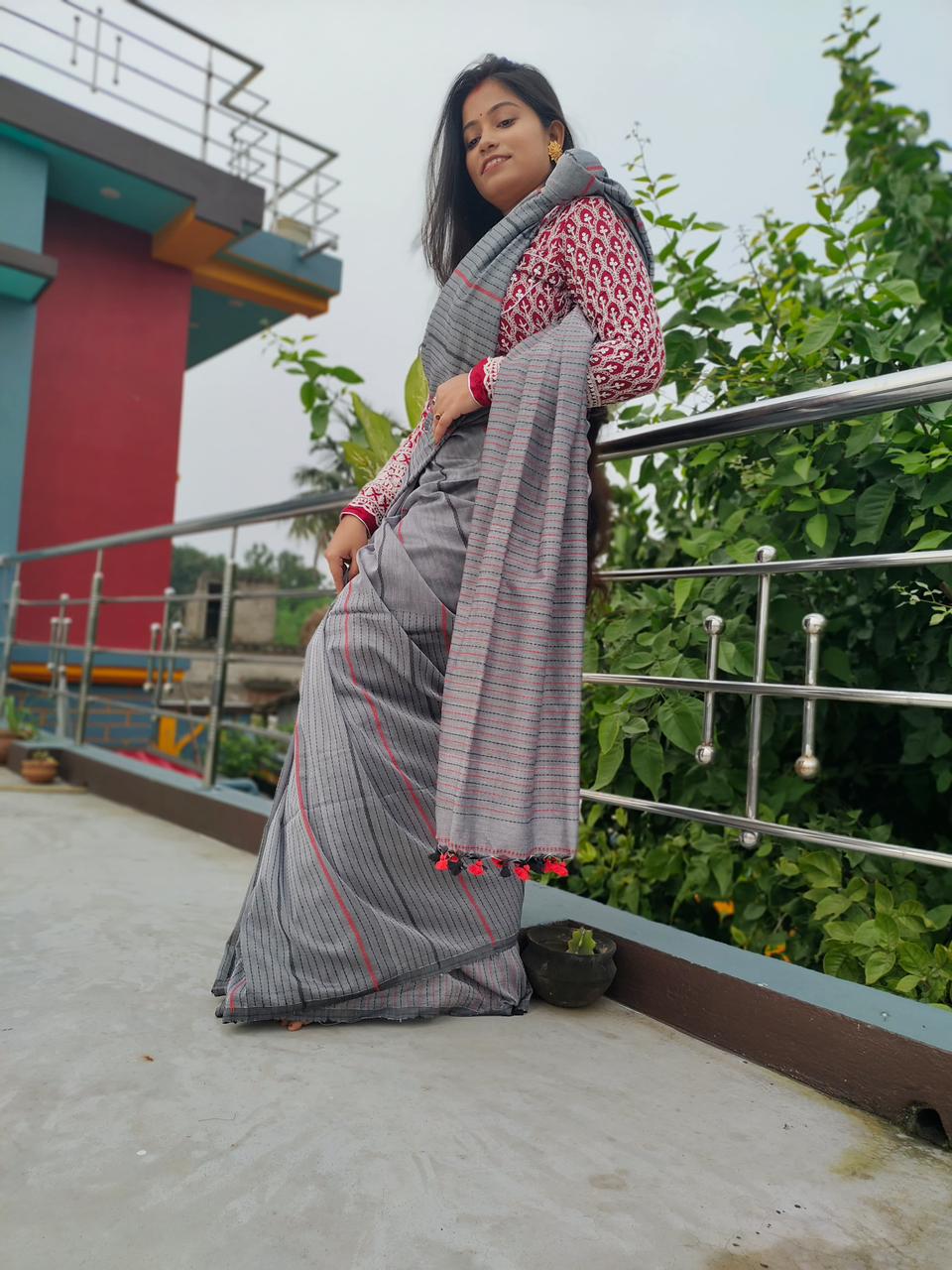 Grey Kantha