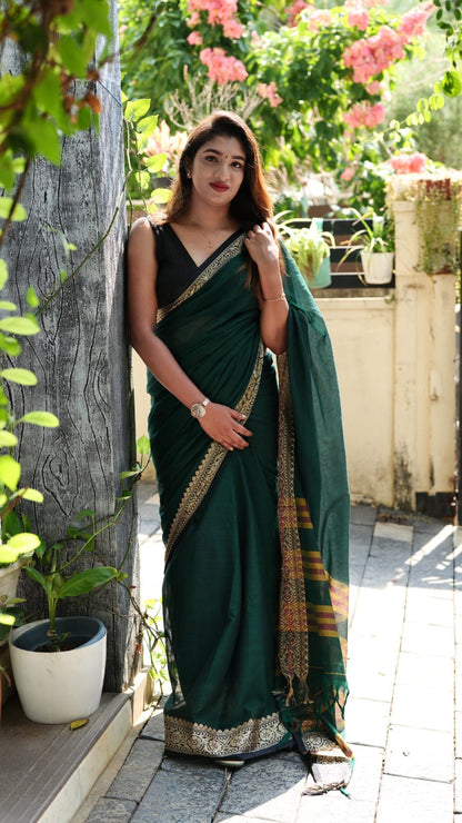 Green Lady (Narayanpet Handloom Cotton)