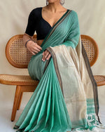 Load image into Gallery viewer, Teal Green (Narayanpet Handloom Cotton)
