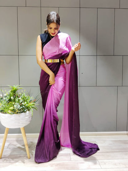 Pink Lady (1 Minute Ready To Wear Saree)