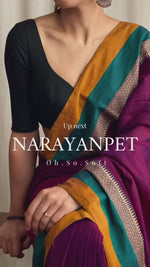 Load and play video in Gallery viewer, Malayamarutam - मलयामारुतम (Narayanpet Handloom Pure Cotton)
