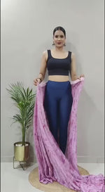 Load and play video in Gallery viewer, Pink (1 Minute Ready To Wear Saree)
