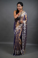 Load image into Gallery viewer, Purple Shine - (Pure Tissue Khadi Handloom Saree)
