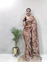 Load image into Gallery viewer, Coffee (1 minute Ready To Wear Saree)
