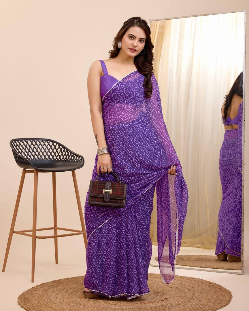 Scarlet - (Premium 1 Minute Ready To Wear Saree)