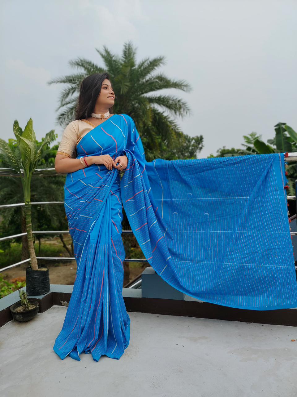 Sky Blue Kantha